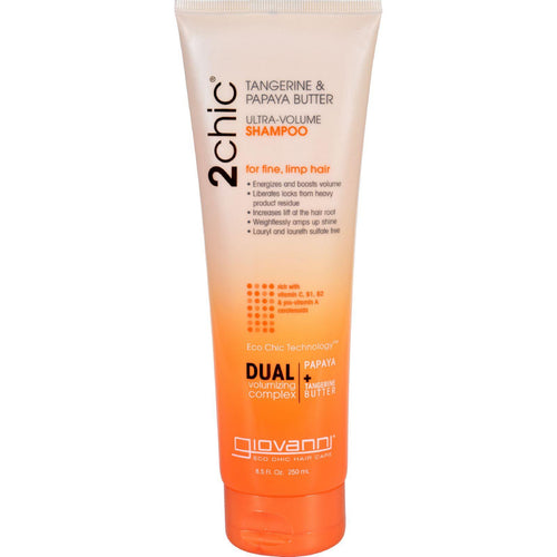 Giovanni Hair Care Products 2chic Shampoo - Ultra-volume Tangerine And Papaya Butter - 8.5 Fl Oz