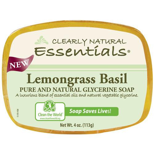 Clearly Natural Glycerin Bar Soap - Lemongrass Basil - 4 Oz