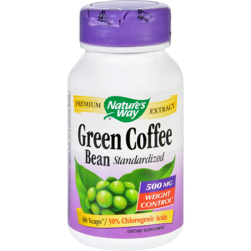 Natures Way Green Coffee Bean - 500 Mg - 60 Vegetarian Capsules