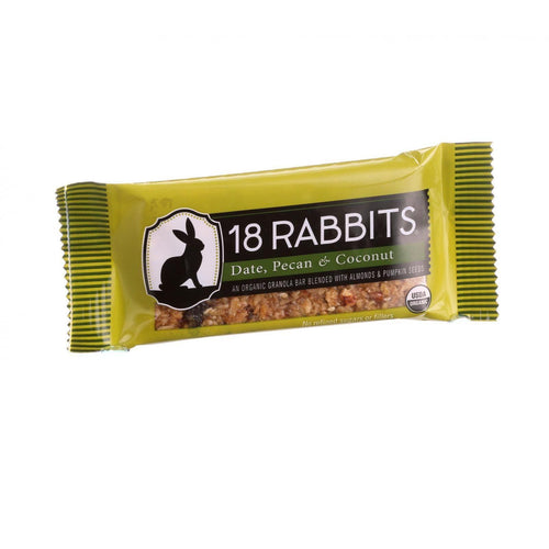 18 Rabbits Organic Granola Bar - Date Pecan And Coconut - Case Of 12 - 1.6 Oz Bars