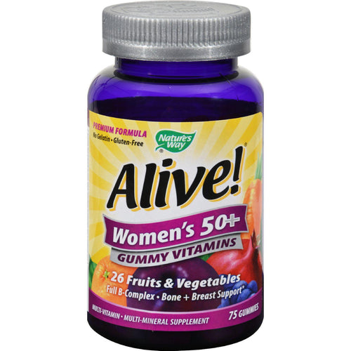 Nature's Way Alive - Women's 50+ Gummy Multi-vitamins - 75 Chewables