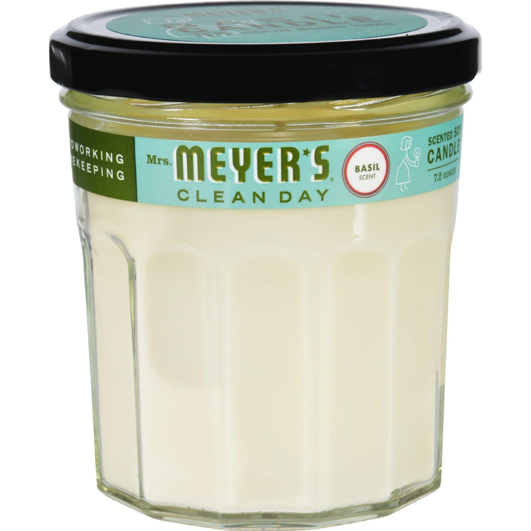 Mrs. Meyer's Soy Candle - Basil - 7.2 Oz - Case Of 6