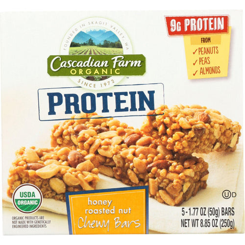 Cascadian Farm Granola Bar - Organic - Protein - Honey Roasted Nut - 8.85 Oz - Case Of 12