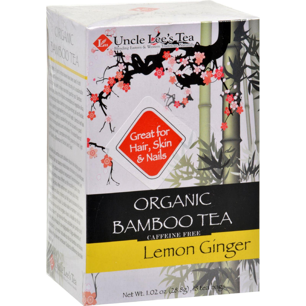 Uncle Lees Tea Organic Tea - Bamboo Lemon Ginger - 18 Bags