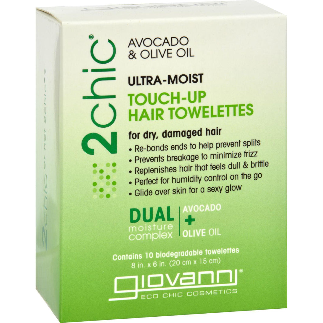 Giovanni Hair Care Products Touch Up Hair Towelette - 2chic Ultra Moist - 10 Ct