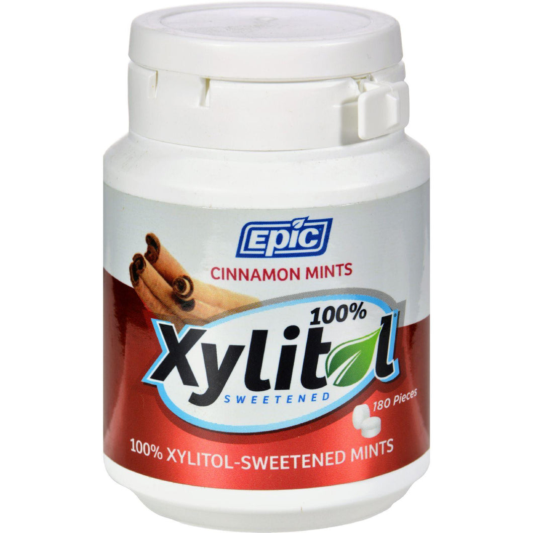 Epic Dental Mints - Cinnamon Xylitol Bottle - 180 Ct