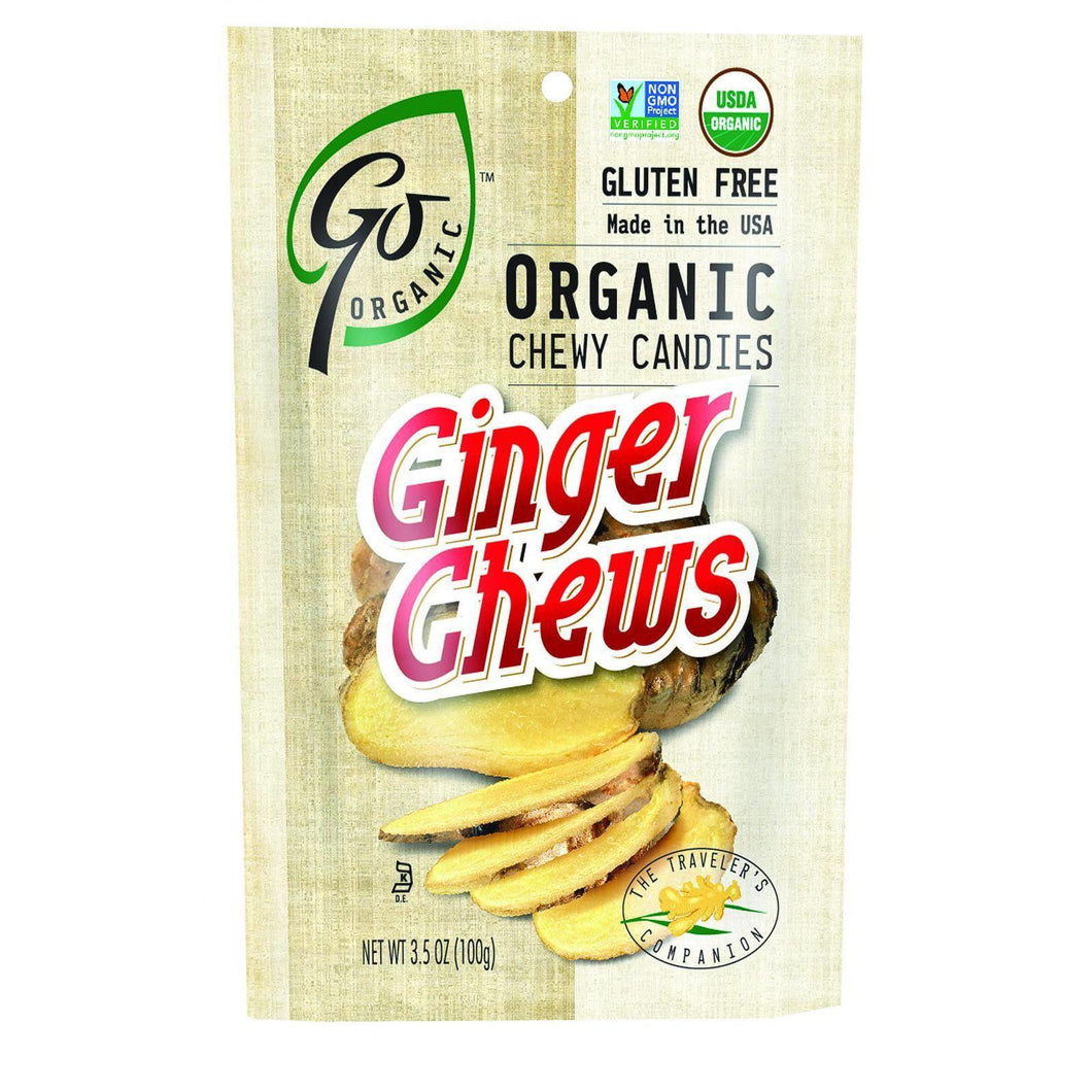 Go Organic Ginger Chews - 3.5 Oz - Case Of 6
