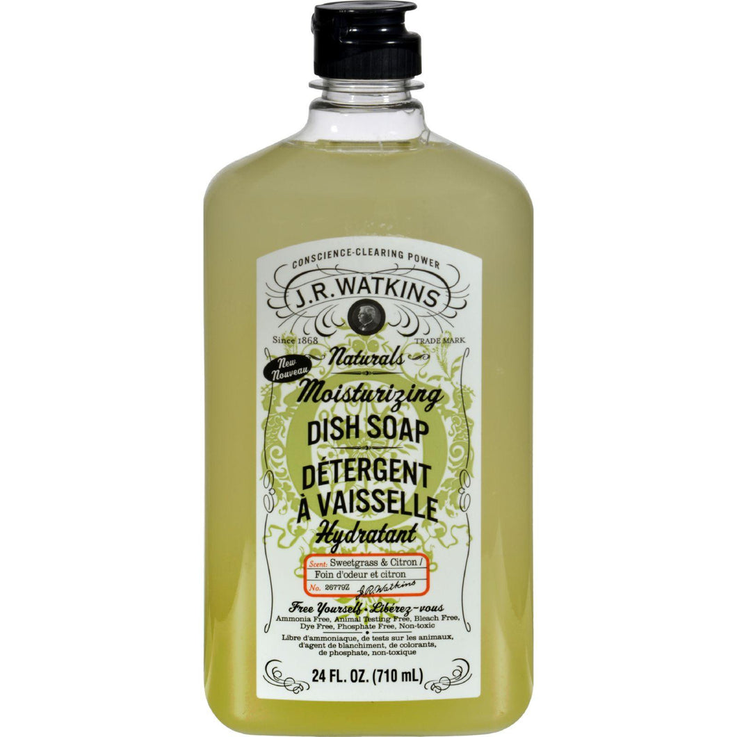 J.r. Watkins Dish Soap - Moisturizing - Sweetgrass And Citron - 24 Fl Oz