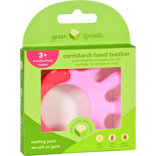 Green Sprouts Teether - Cornstarch - Hand - Pink - 1 Count