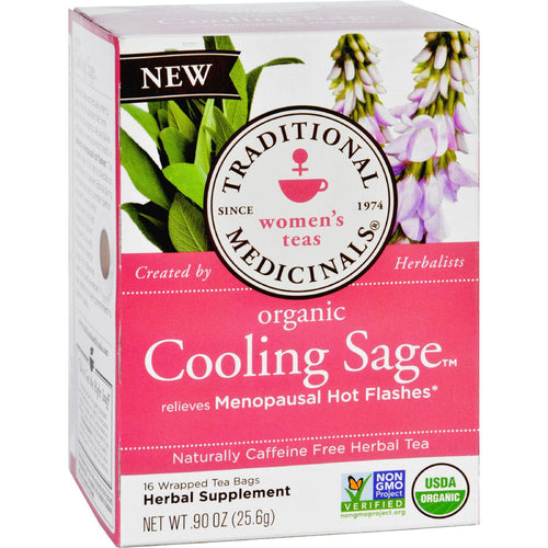 Traditional Medicinals Tea - Organic - Herbal - Cool Sage - 16 Ct - 1 Case