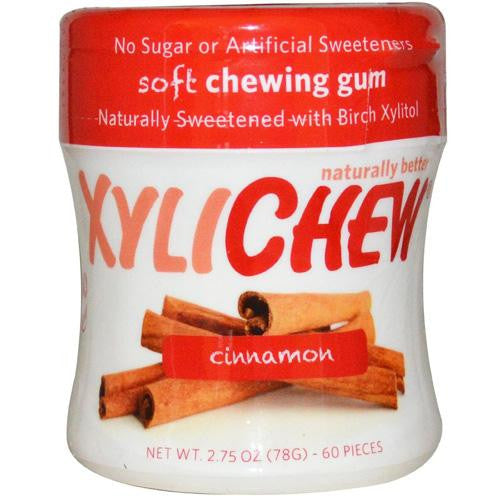 Xylichew Gum - Cinnamon - Jar - 60 Pieces - 1 Case