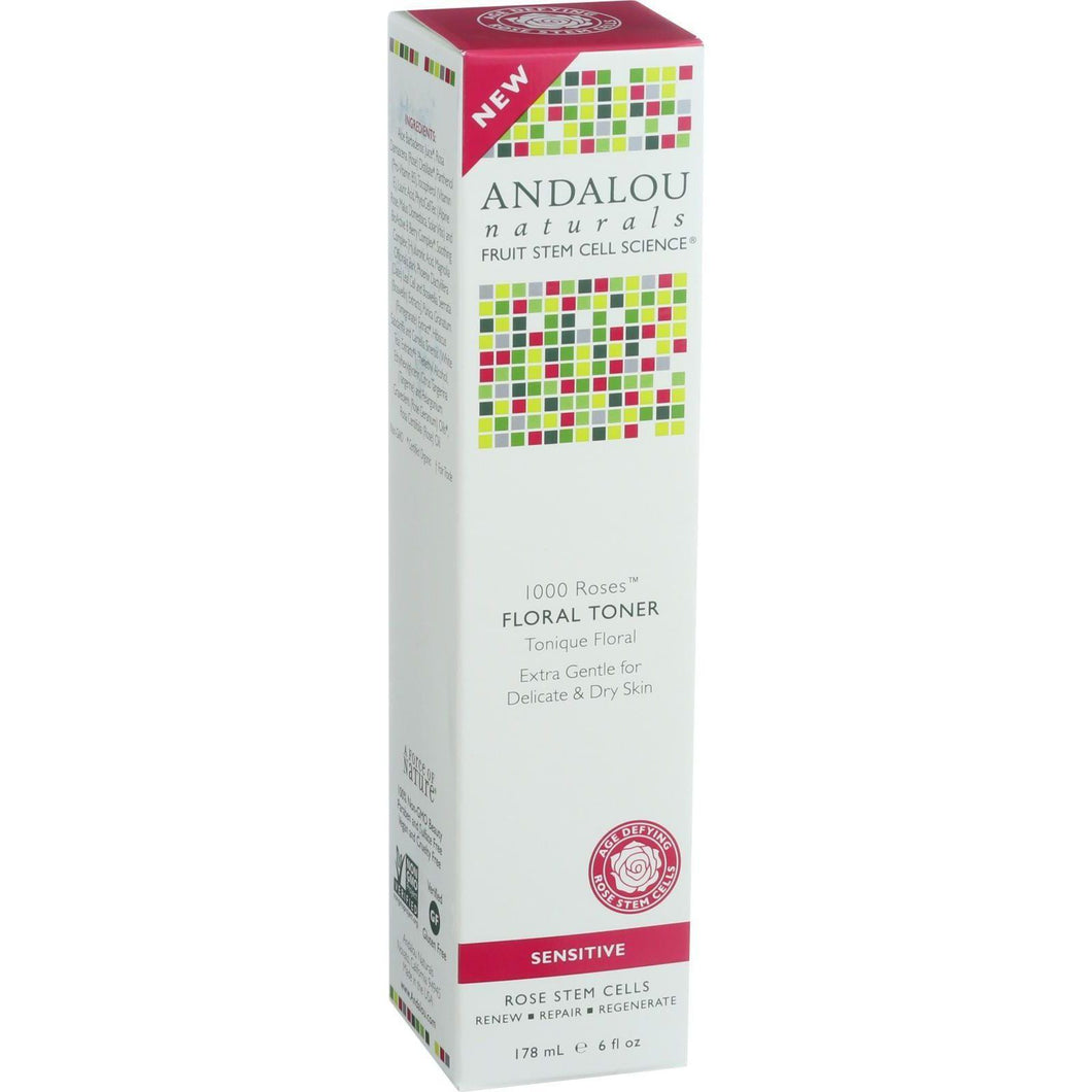 Andalou Naturals Floral Toner - 1000 Roses - 6 Oz