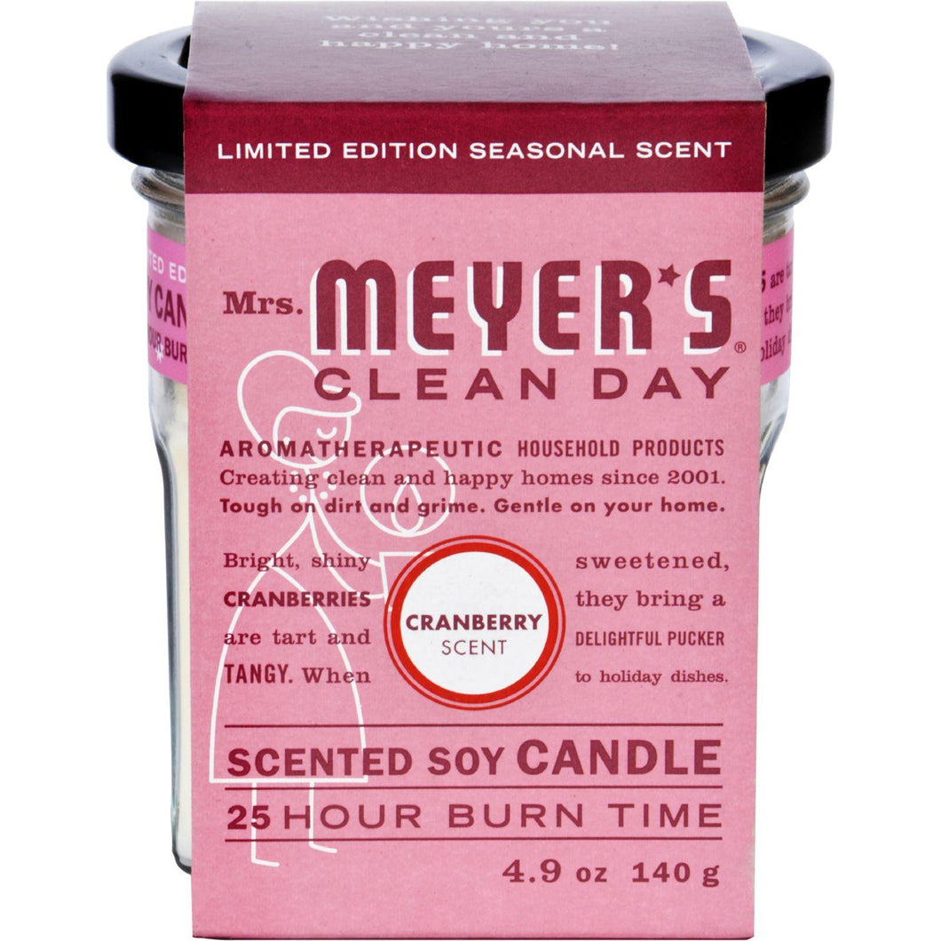 Mrs. Meyer's Soy Candle - Cranberry - Case Of 6 - 4.9 Oz Candles