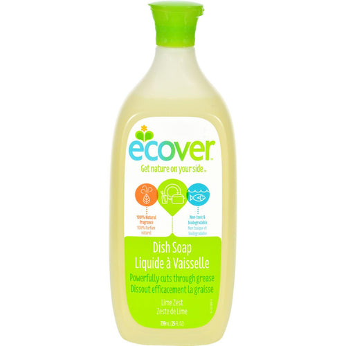 Ecover Liquid Dish Soap - Lime Zest - 25 Oz - Case Of 6