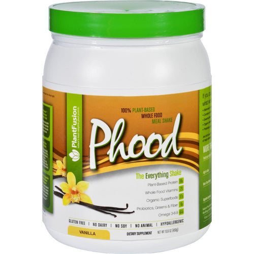 Plantfusion Phood Shake - Powder - Vanilla - 15.9 Oz