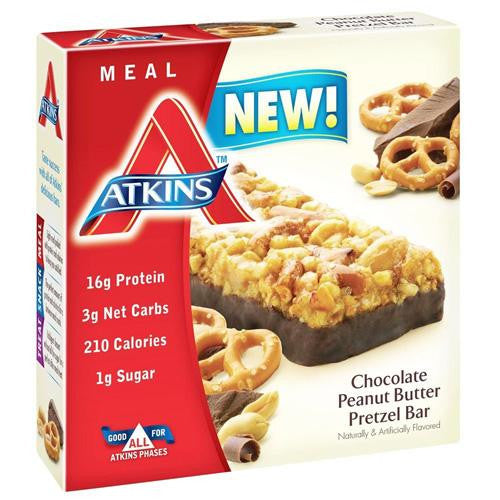 Atkins Advantage Bar - Chocolate Peanut Btr Prtzl - 5 Ct - 1.7 Oz - 1 Case