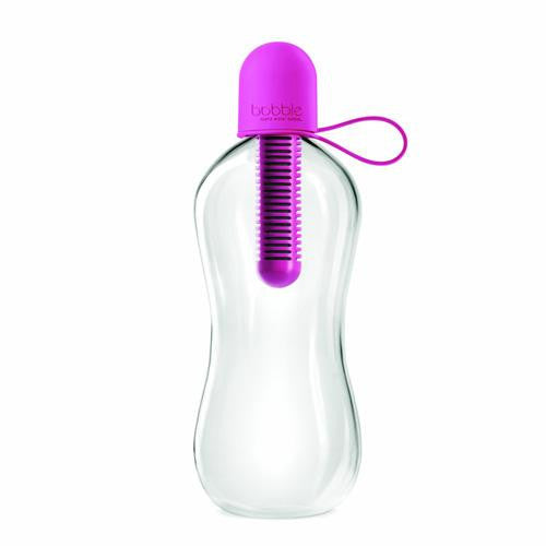 Bobble Water Bottle - With Carry Tether Cap - Medium - Magenta - 18.5 Oz