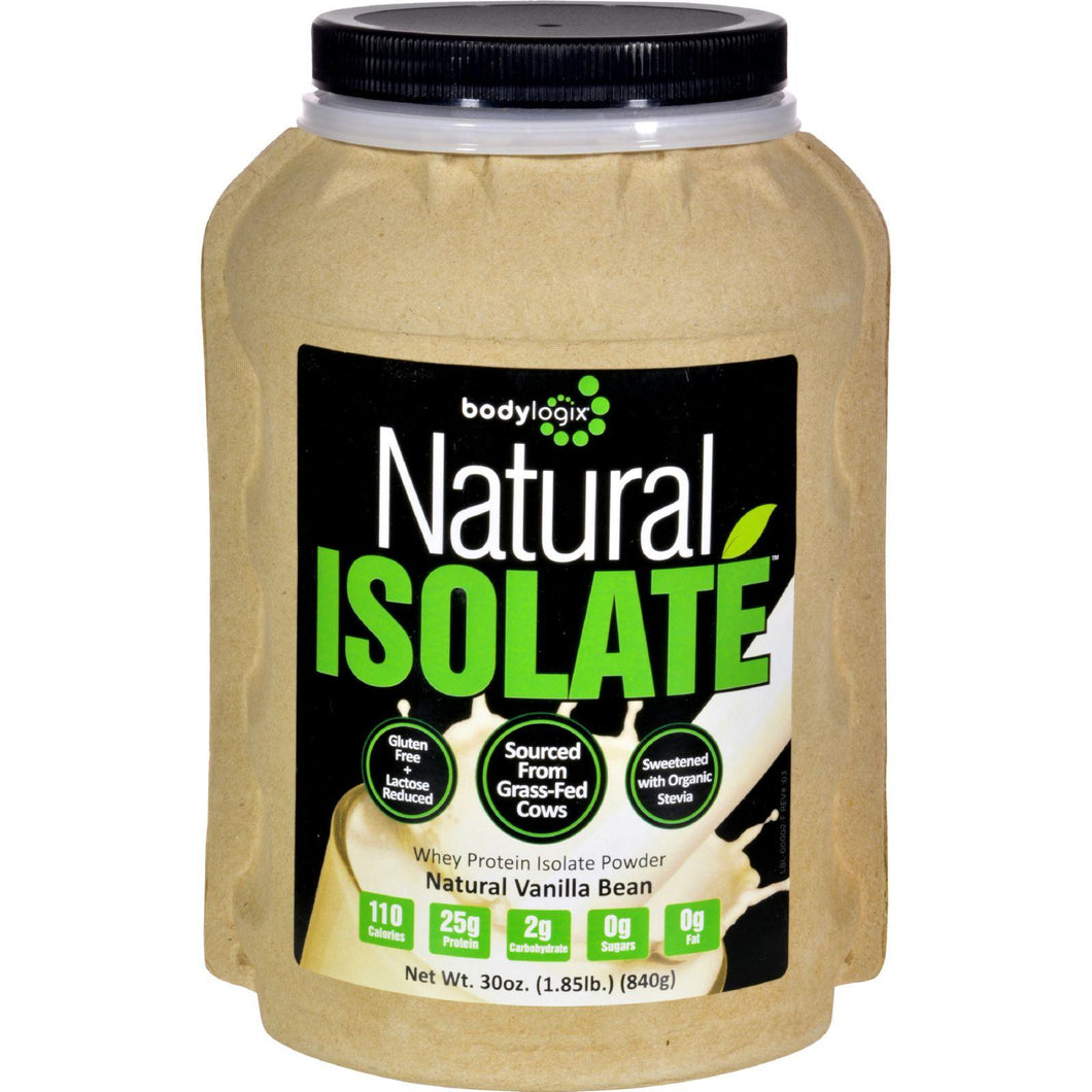 Bodylogix Isolate Powder - Natural Whey - Vanilla Bean - 1.85 Lb