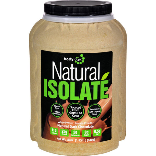 Bodylogix Isolate Powder - Natural Whey - Dark Chocolate - 1.85 Lb