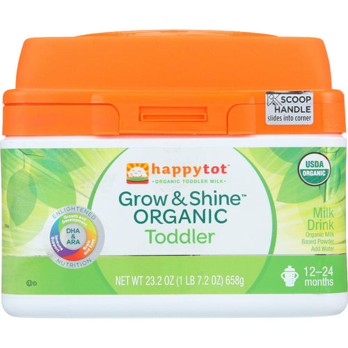 Happy Tot Milk Drink - Organic - Grow And Shine - Toddler - Powder - 23.2 Oz - Case Of 4