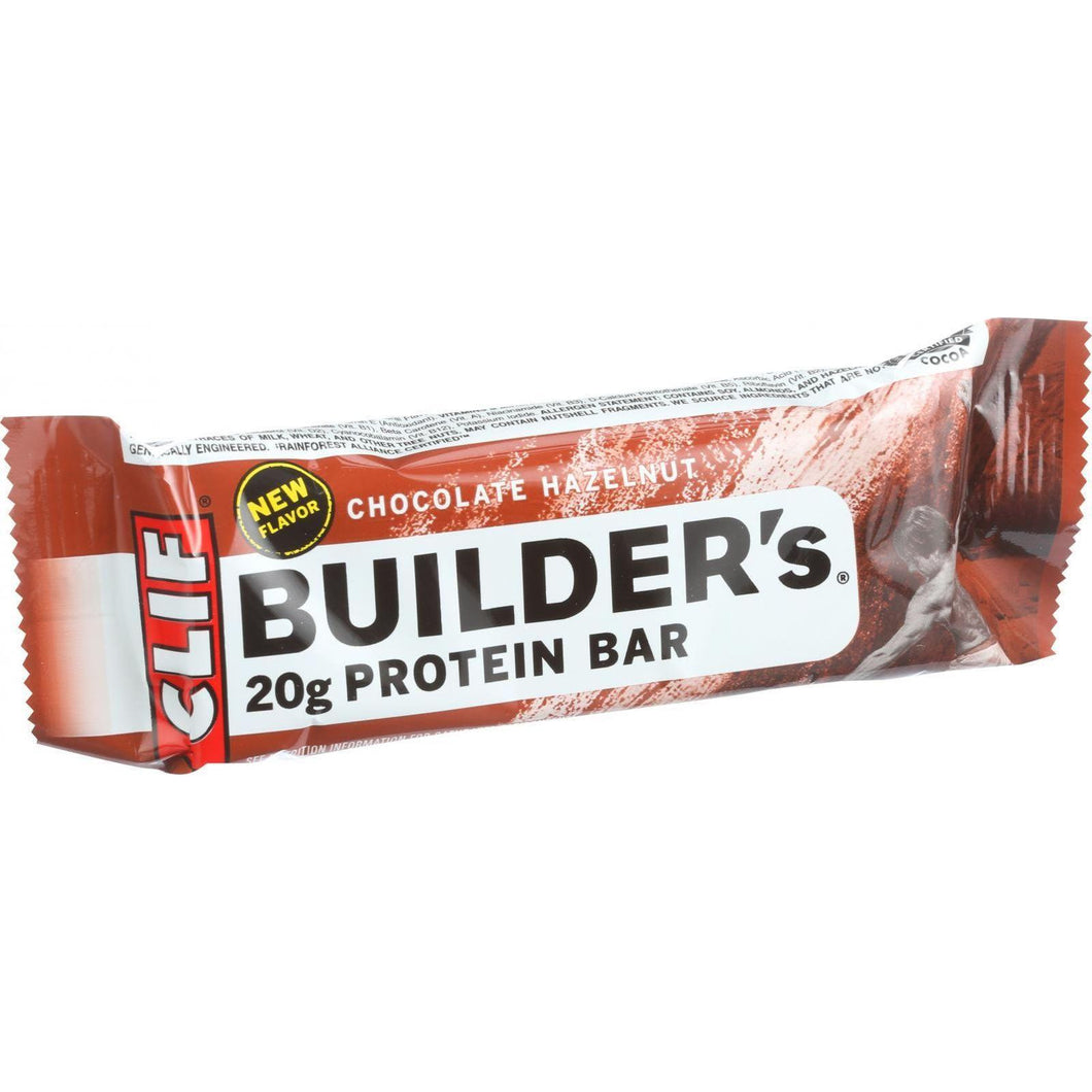 Clif Bar Builders Protein Bar - Chocolate Hazelnut - Case Of 12 - 2.4 Oz Bars