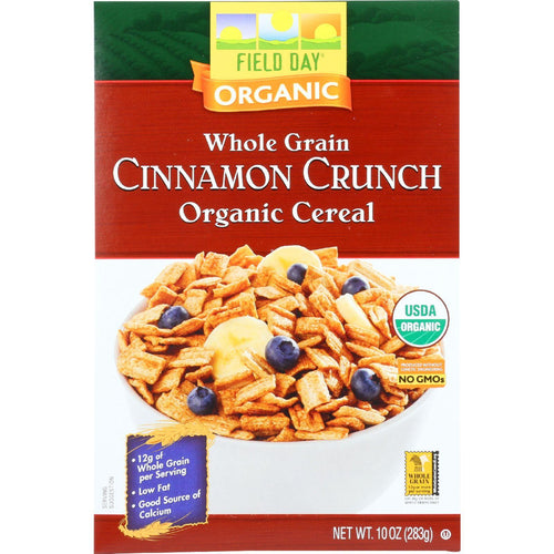 Field Day Cereal - Organic - Whole Grain - Cinnamon Crunch - 10 Oz - Case Of 12