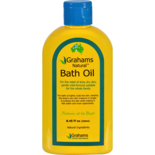 Grahams Natural Bath Oil - Dry Itchy Skin - 8.45 Oz