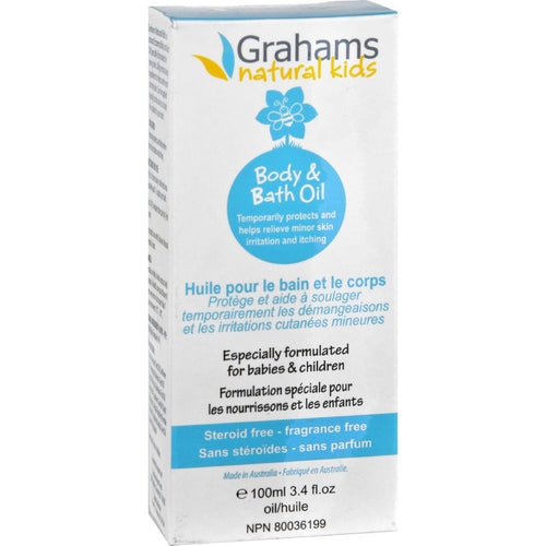 Grahams Natural Body And Bath Oil - Kids - 3.4 Oz