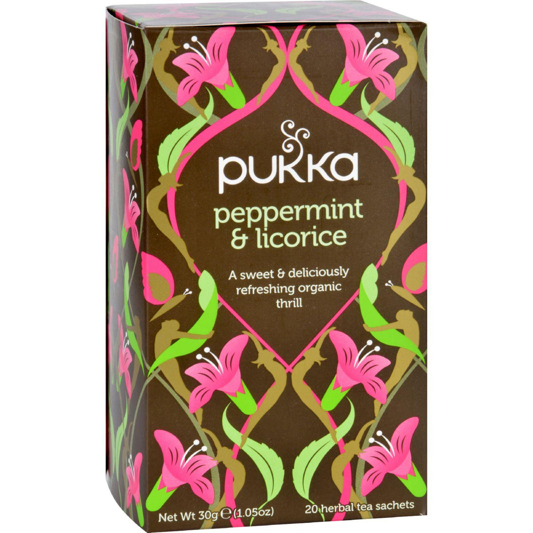 Pukka Herbal Teas Tea - Organic - Peppermint And Licorice - 20 Bags - Case Of 6