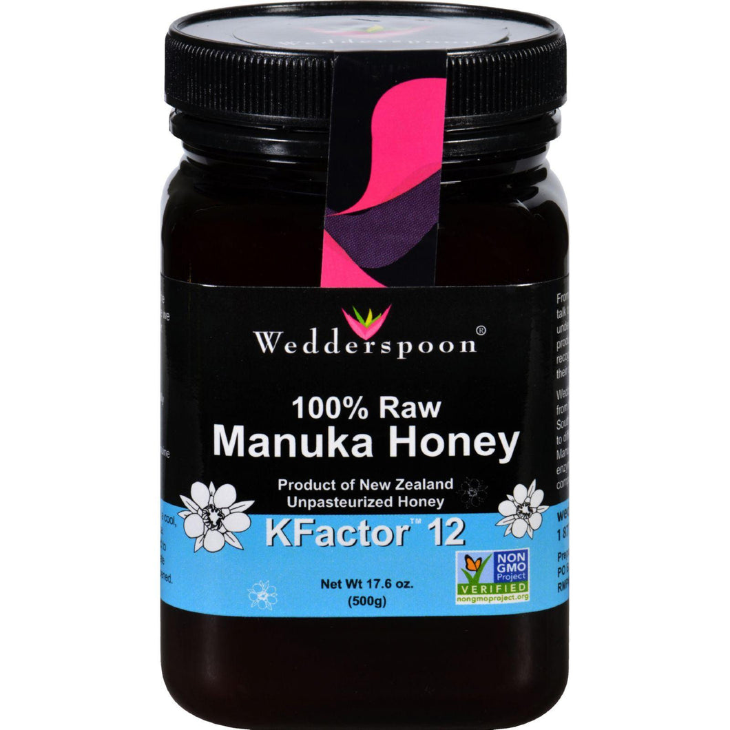 Wedderspoon Honey - Manuka - 100 Percent Raw - Kfactor 12 - 17.6 Oz