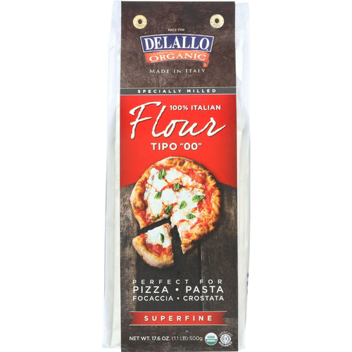 Delallo Flour - Organic - Italian - Type 00 - Superfine - 17.6 Oz - Case Of 10