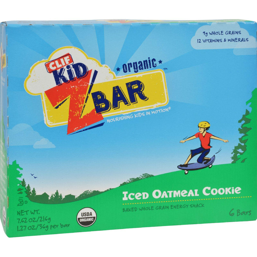 Clif Kid Zbar - Organic - Iced Oatmeal Cookie - 7.62 Oz - Case Of 12