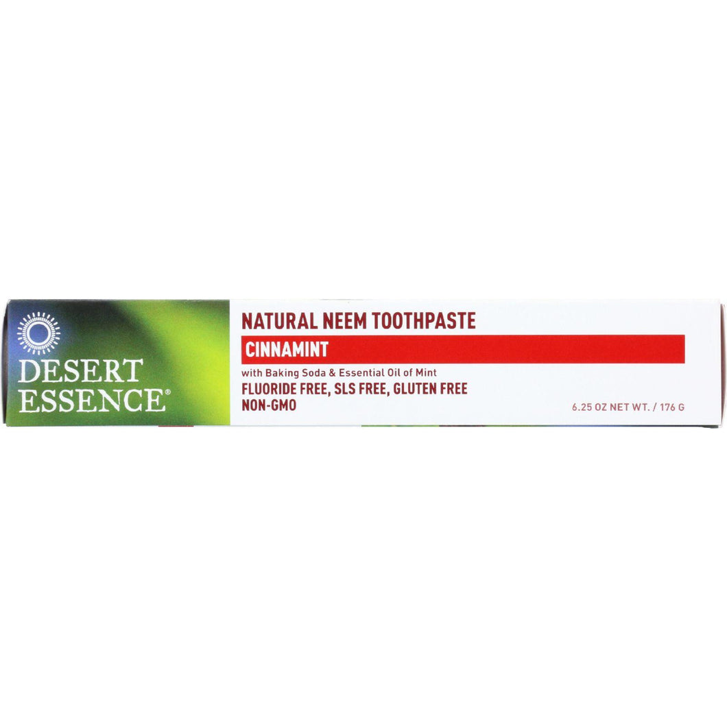 Desert Essence Toothpaste - Neem - Cinnamint - 6.25 Oz - 1 Each