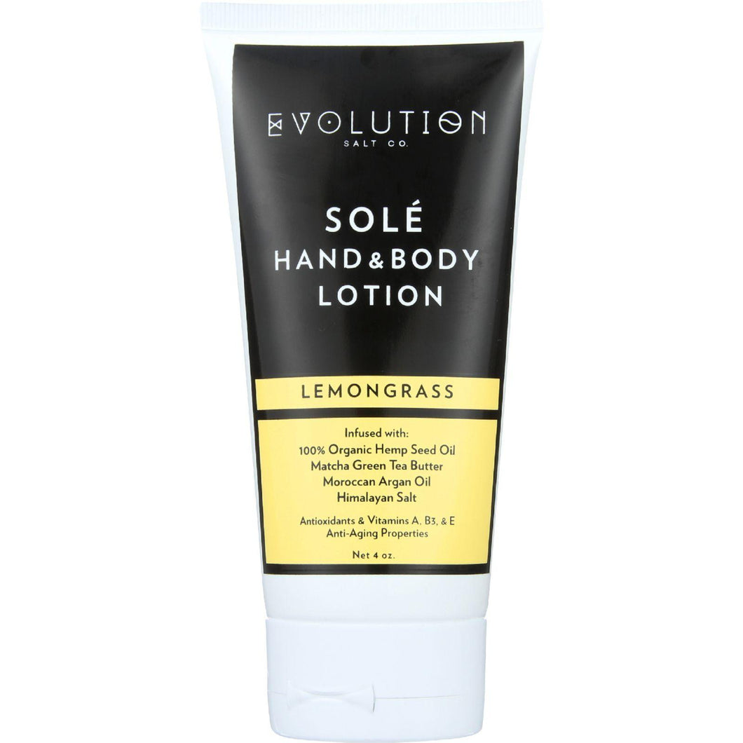 Evolution Salt Lotion - Sole - Lemongrass - 4 Oz - 1 Each