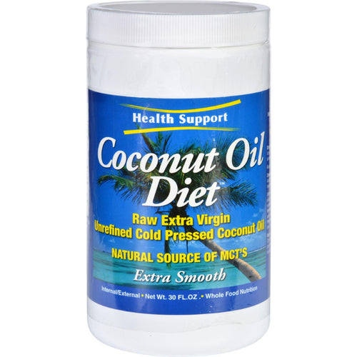 Health Support Coconut Oil Diet - Raw - Extra Virgin - 30 Oz