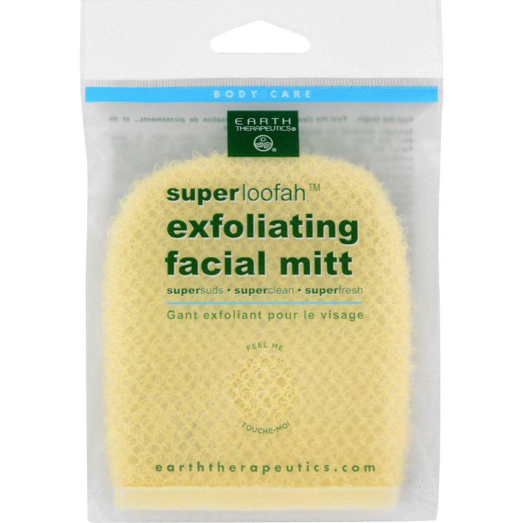 Earth Therapeutics Loofah - Super - Exfoliating - Facial Mitt - 1 Count