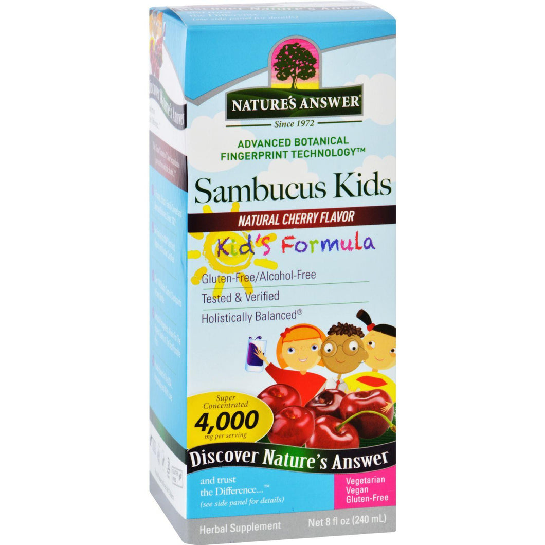 Natures Answer Sambucus - Kids Formula - Natural Cherry Flavor - 8 Oz