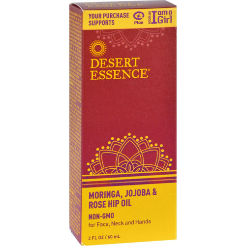 Desert Essence Moringa Jojoba And Rose Hip Oil - 2 Oz