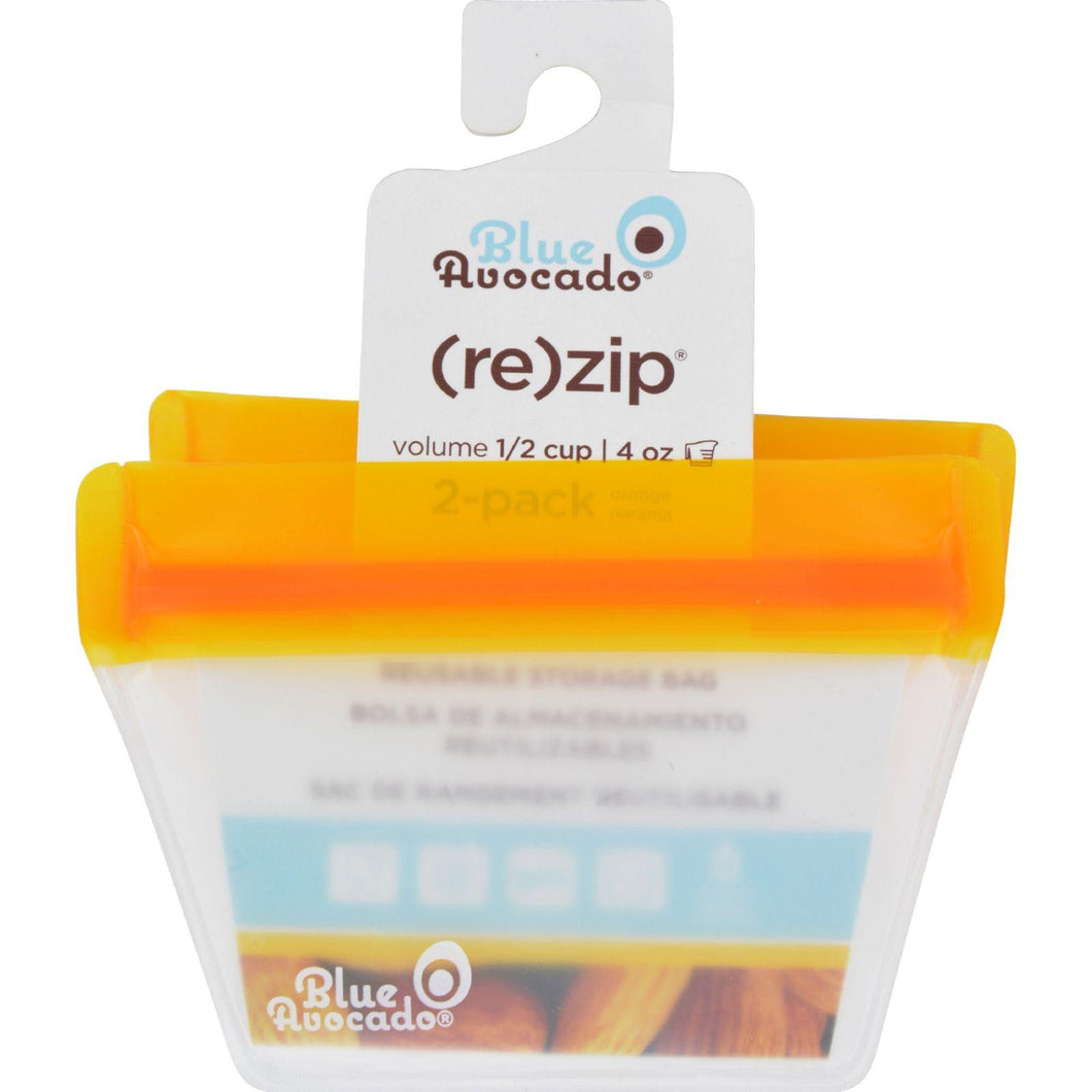 Blue Avocado Bag - Re-zip - Half Cup - Orange - 2 Pack