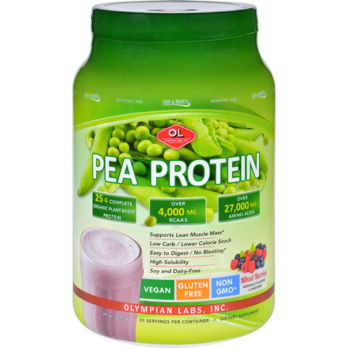 Olympian Labs Pea Protein - Mixed Berries - 20 Servings - 29 Oz