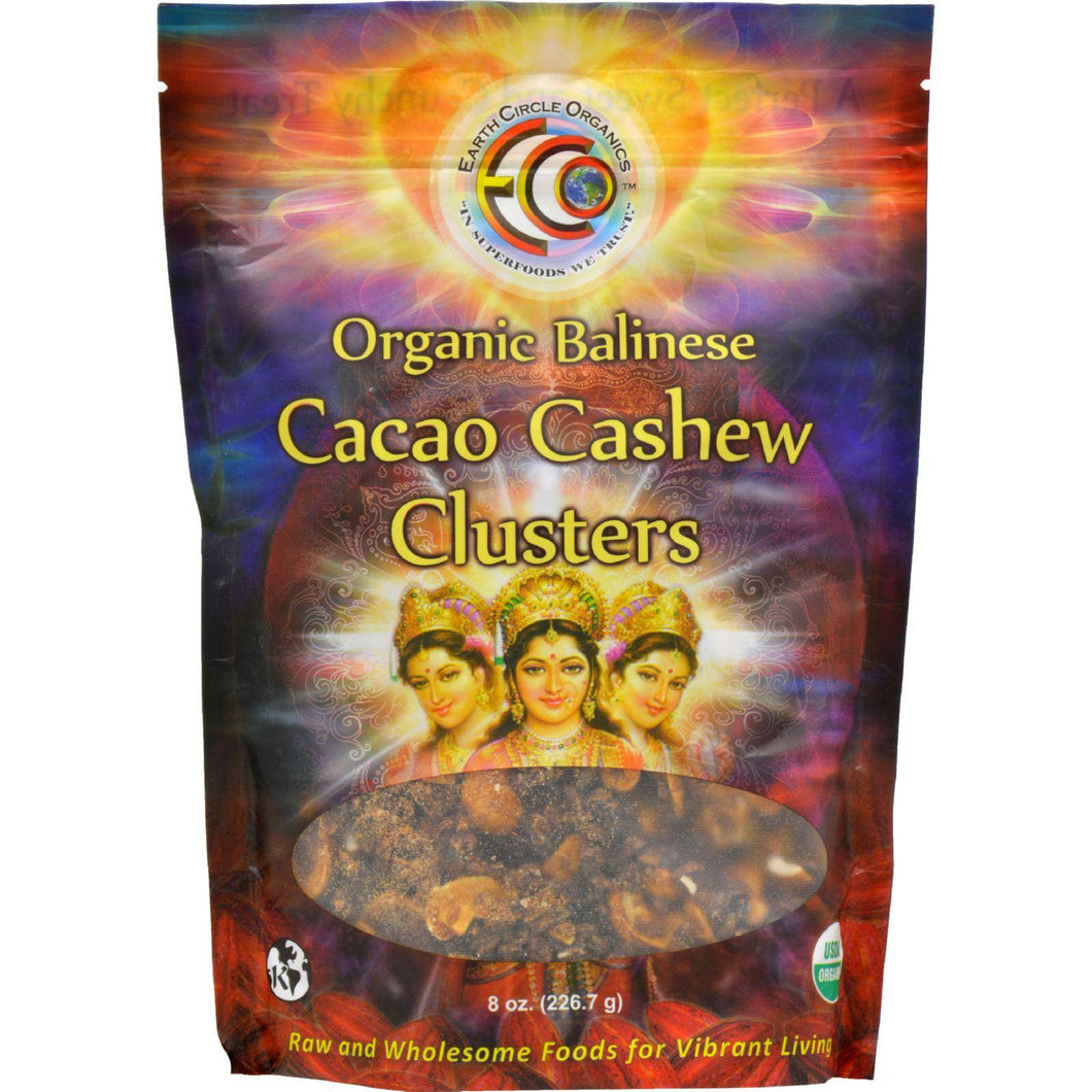 Earth Circle Organics Cacao Cashew Clusters - Organic - Balinese Raw - 8 Oz